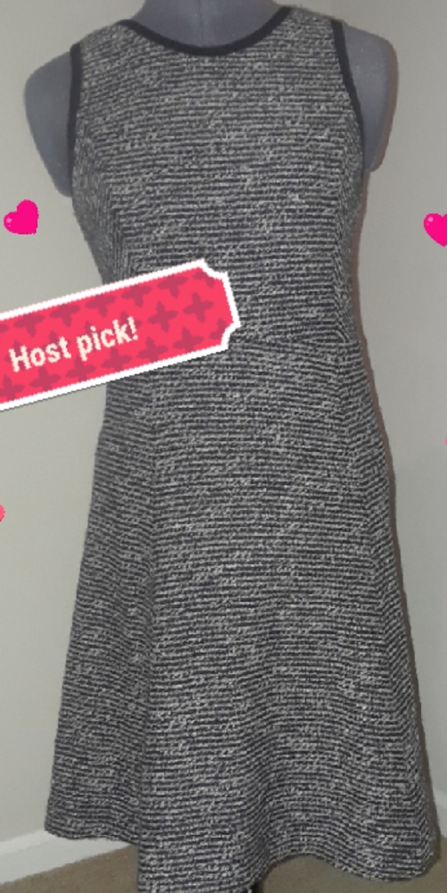 💕HPx2💕J‎ Crew Black & White Sleeveles Tweed Dress